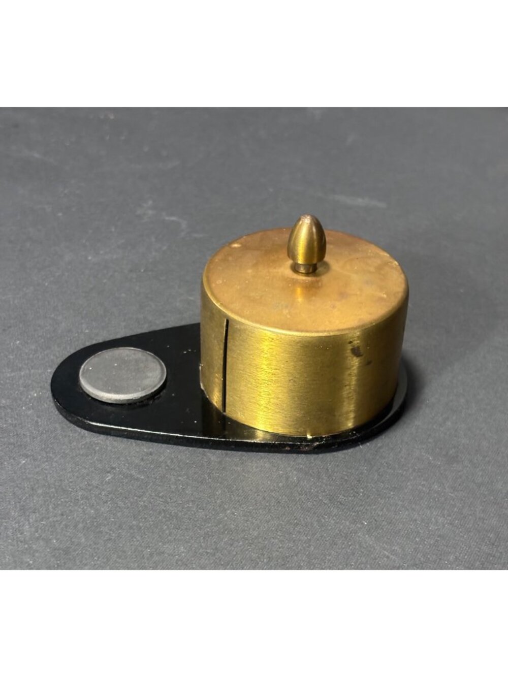 Brass Stamp Dispenser With Paperclip Magnet By PAT Products Made In USA VTG 70s